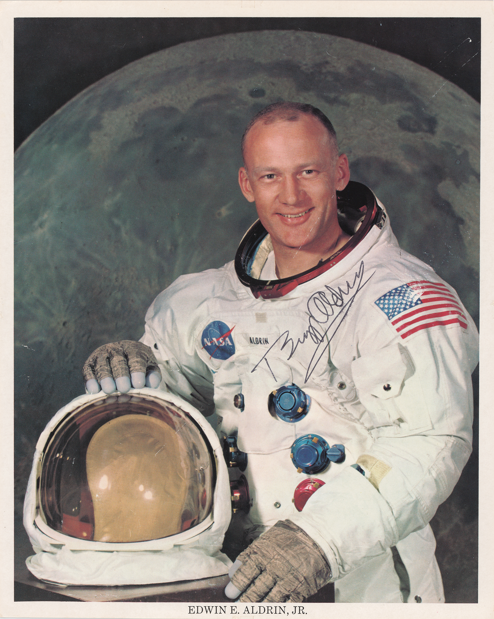 Lot #454 Buzz Aldrin Signed Photograph