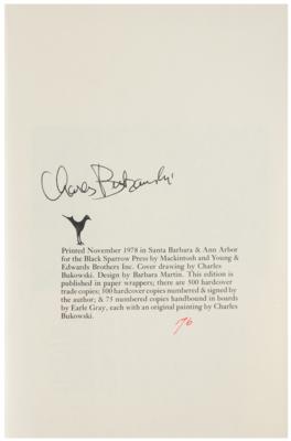Lot #562 Charles Bukowski Signed Book - Image 2