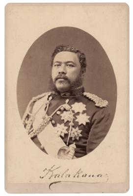 Lot #297 King Kalakaua Signed Photograph