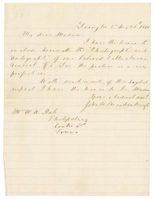 Lot #379 Robert E. Lee Signed Photograph - Image 3