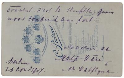 Lot #206 Mata Hari Signed Photograph - Image 1