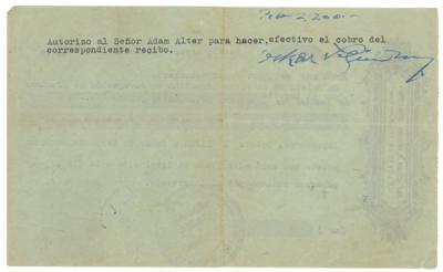 Lot #158 Oskar Schindler Document Signed