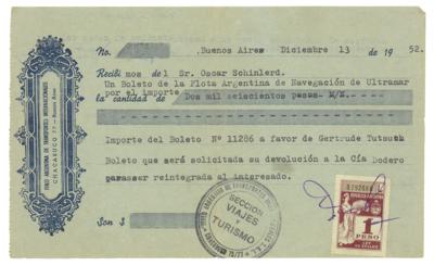 Lot #158 Oskar Schindler Document Signed - Image 2