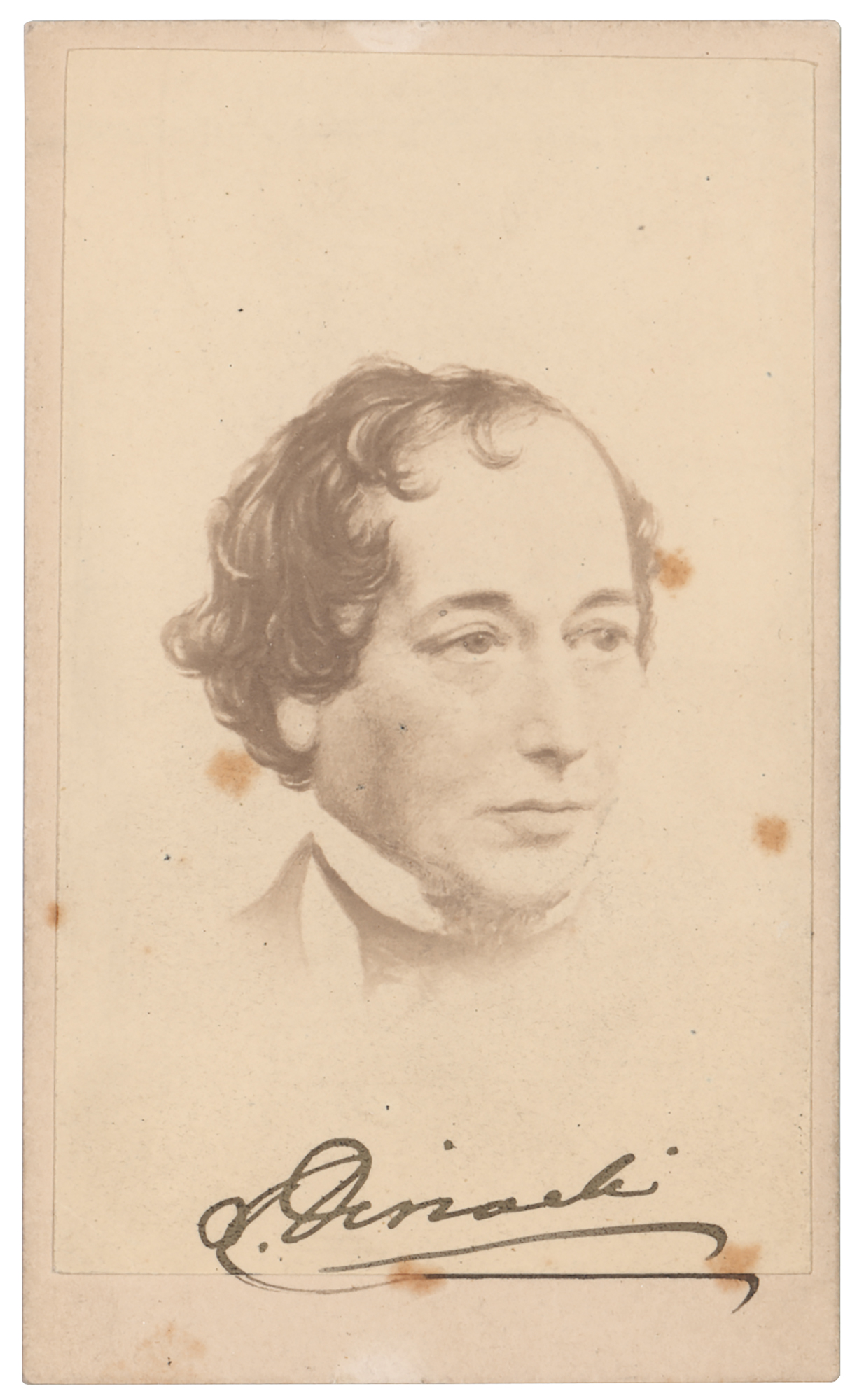 Lot #243 Benjamin Disraeli Signed Photograph