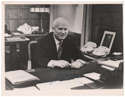 Lot #185 Nikita Khrushchev Signed Photograph