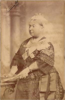 Lot #201 Queen Victoria Signed Photograph