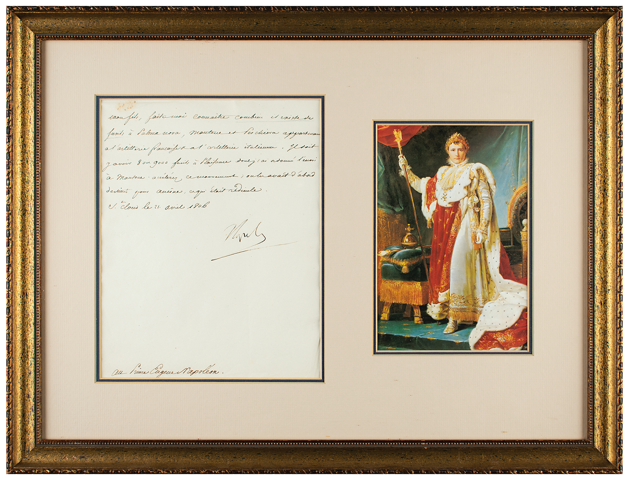 Lot #385 Napoleon Partial Letter Signed