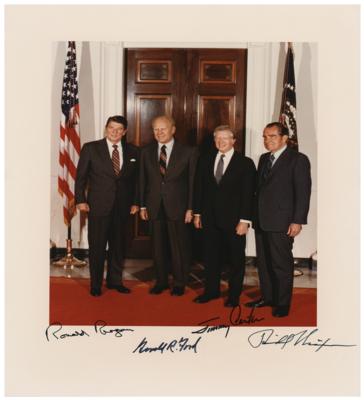 Lot #86 Four Presidents Signed Photograph