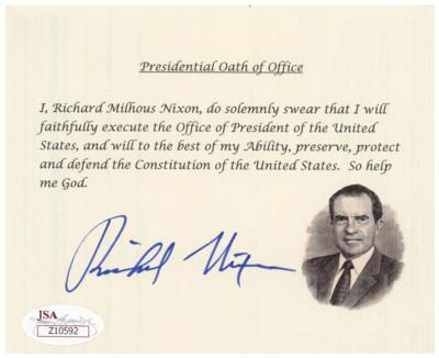 Lot #126 Richard Nixon Signed Souvenir Oath of Office - Image 1