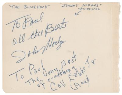 Lot #676 Johnny Hodges Signature - Image 1