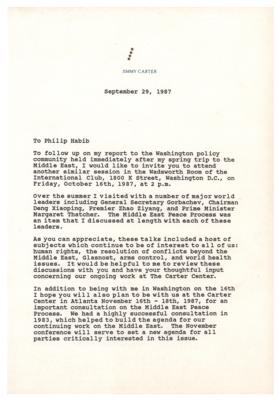 Lot #92 Jimmy Carter Typed Letter Signed