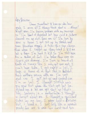 Lot #635 Tupac Shakur Autograph Letter Signed
