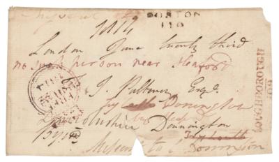 Lot #535 Lord Byron Signed Free Frank