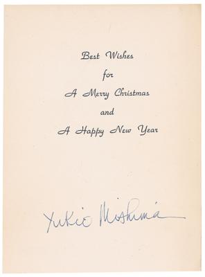Lot #592 Yukio Mishima Signed Christmas Card - Image 2