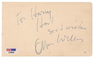 Lot #875 Orson Welles Signature - Image 1