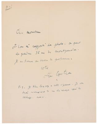 Lot #568 Jean Cocteau Autograph Letter Signed - Image 1