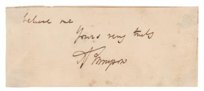 Lot #605 Alfred Lord Tennyson Signature - Image 1