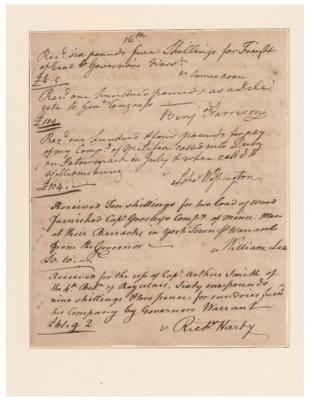 Lot #262 Benjamin Harrison V and Charles Washington Document Signed