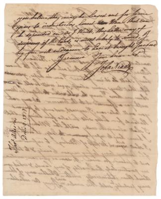 Lot #423 John Nixon Autograph Letter Signed - Image 2
