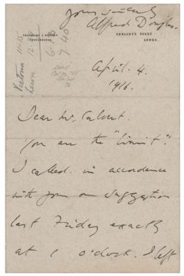 Lot #573 Lord Alfred Douglas Autograph Letter Signed - Image 1