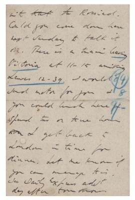 Lot #573 Lord Alfred Douglas Autograph Letter Signed - Image 3