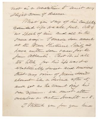 Lot #583 Oliver Wendell Holmes, Sr. Autograph Letter Signed - Image 3