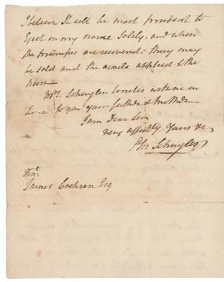 Lot #432 Philip Schuyler Autograph Letter Signed - Image 2