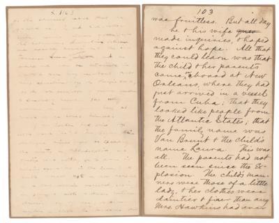 Lot #537 Samuel L. Clemens Handwritten Manuscript