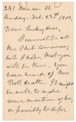 Lot #585 Julia Ward Howe Autograph Letter Signed - Image 2