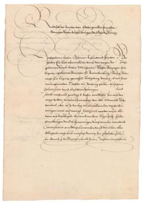 Lot #351 Rudolf II, Holy Roman Emperor Letter Signed