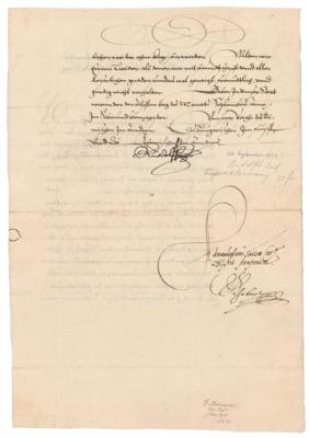 Lot #351 Rudolf II, Holy Roman Emperor Letter Signed - Image 2