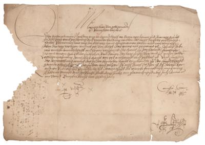 Lot #313 Maximilian I, Holy Roman Emperor Letter Signed