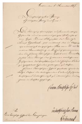 Lot #225 Otto von Bismarck Letter Signed