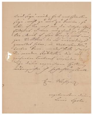 Lot #665 Louis Spohr Autograph Letter Signed - Image 3