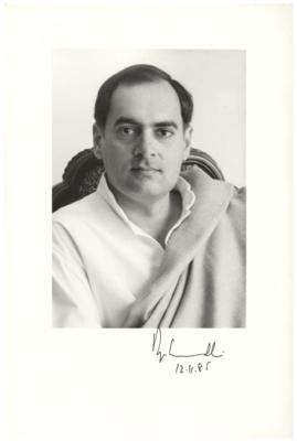 Lot #253 Rajiv Gandhi Signed Photograph