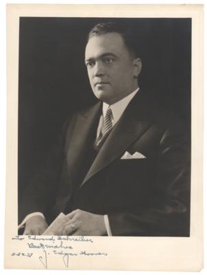 Lot #272 J. Edgar Hoover Signed Photograph