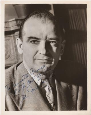 Lot #316 Joseph McCarthy Signed Photograph
