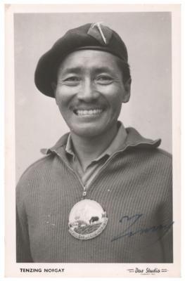 Lot #360 Tenzing Norgay Signed Photograph