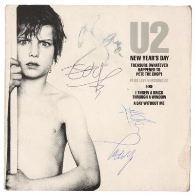 Lot #728 U2 Signed 45 RPM Record