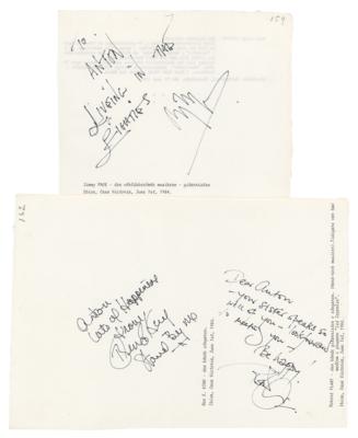 Lot #629 Led Zeppelin: Plant and Page Signatures