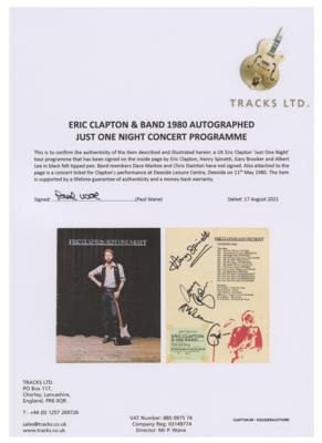 Lot #693 Eric Clapton Signed Program - Image 3
