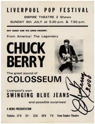 Lot #689 Chuck Berry Signed Handbill - Image 1