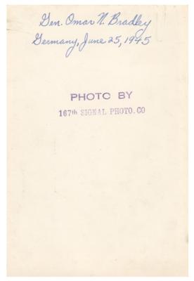 Lot #394 Omar Bradley Signed Photograph - Image 2