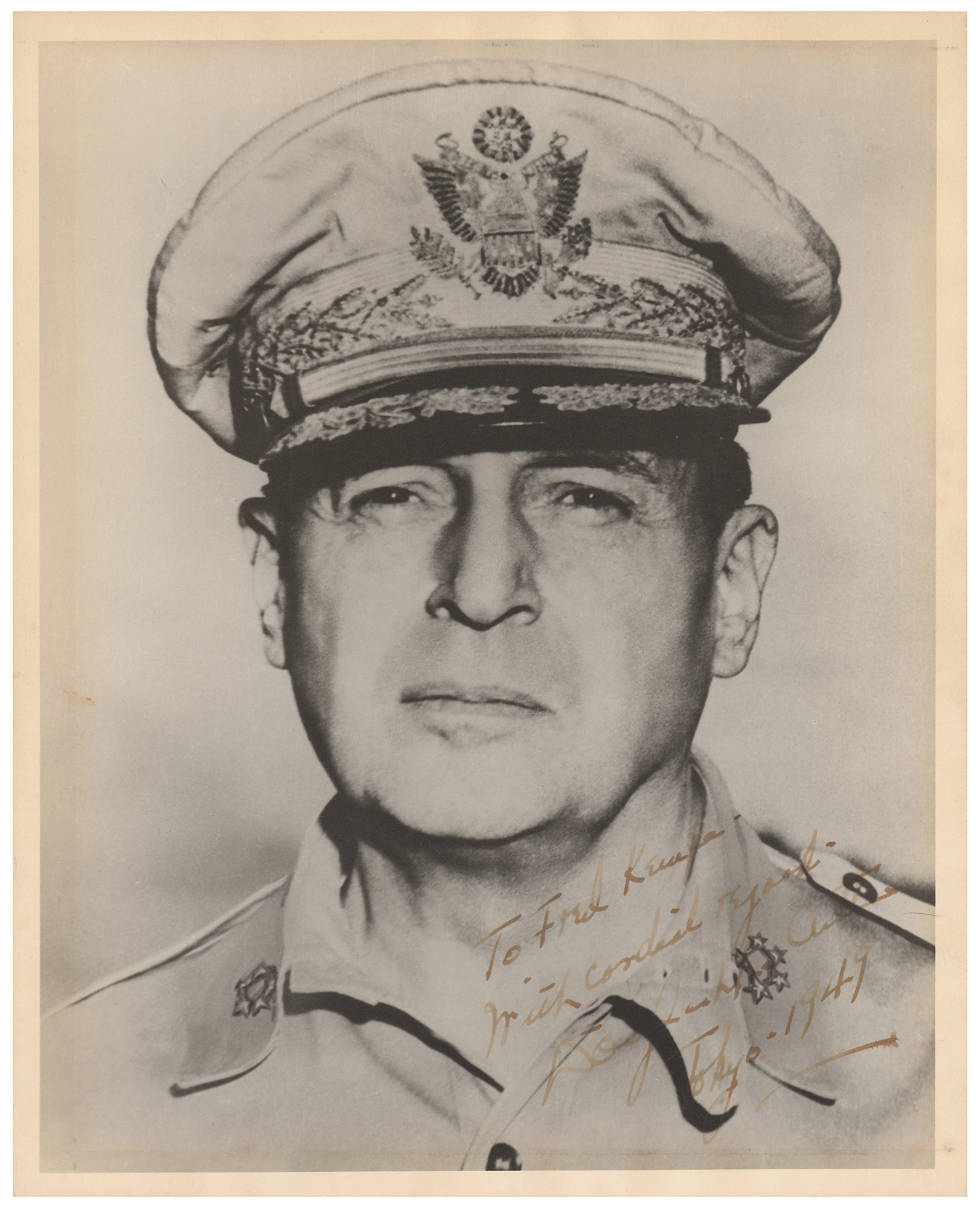 Lot #415 Douglas MacArthur Signed Photograph