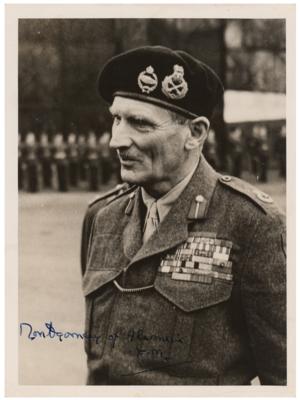 Lot #421 Montgomery of Alamein Signed Photograph