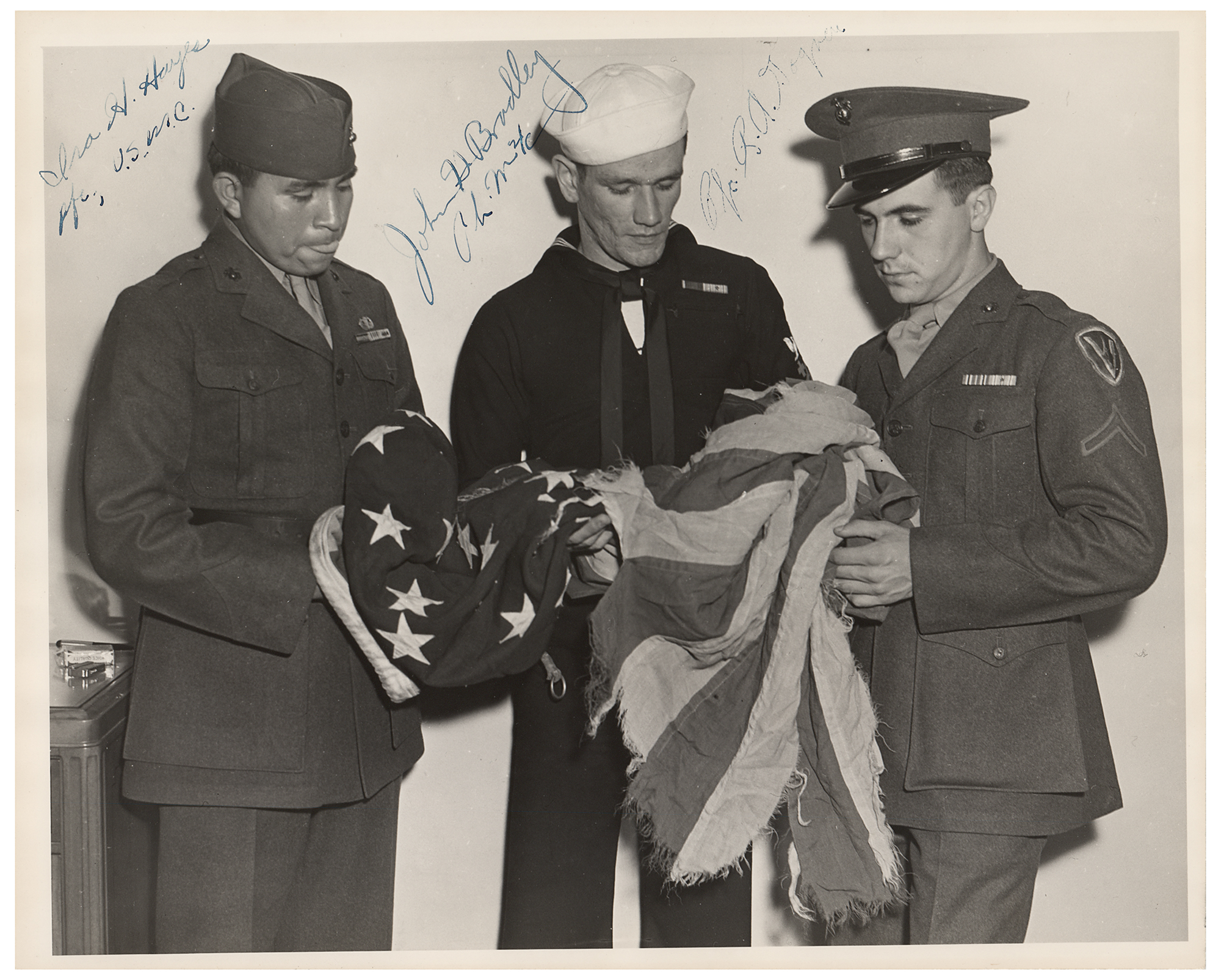 Lot #383 Iwo Jima Flag Raisers Signed Photograph