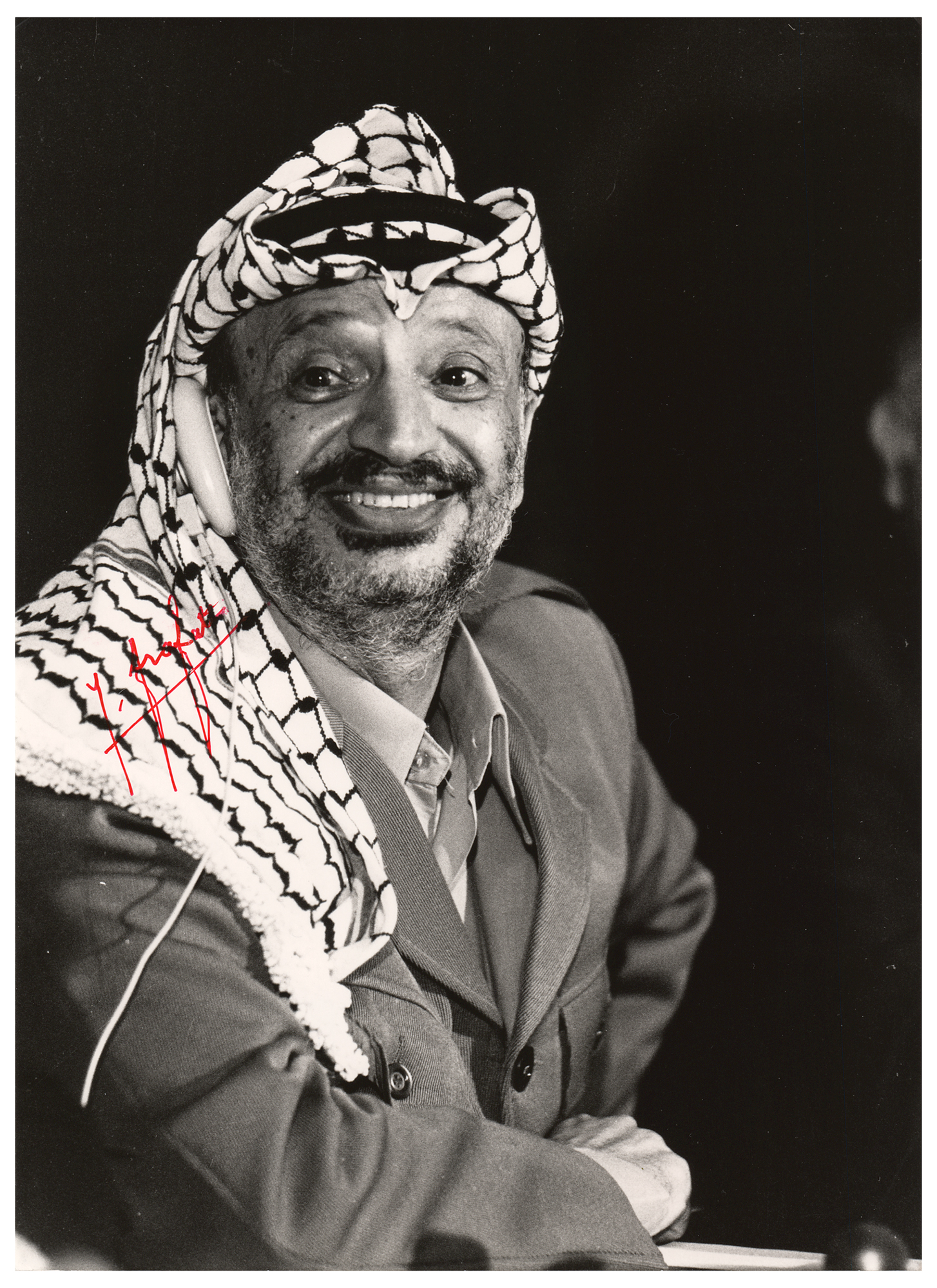 Lot #214 Yasir Arafat Signed Photograph