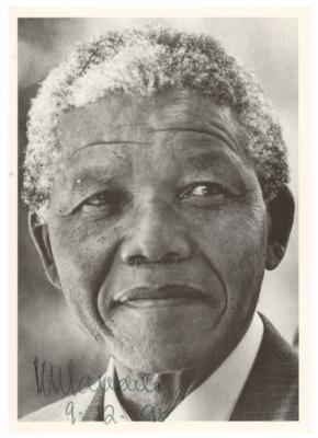 Lot #187 Nelson Mandela Signed Photograph