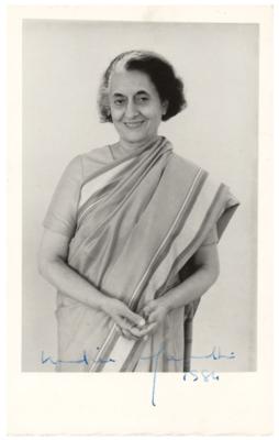 Lot #252 Indira Gandhi Signed Photograph