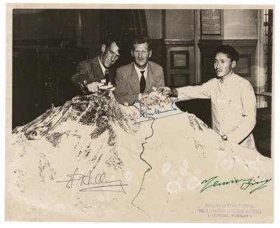 Lot #205 Everest: Hillary, Hunt, and Tenzing Signed Photograph